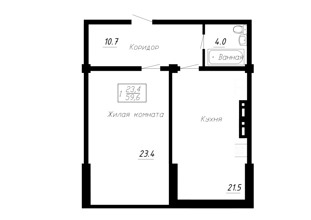 ЖК Речной бриз 1 комнатная квартира 59,6 кв.м ЖК Речной бриз 1 комнатная квартира 59,6 кв.м