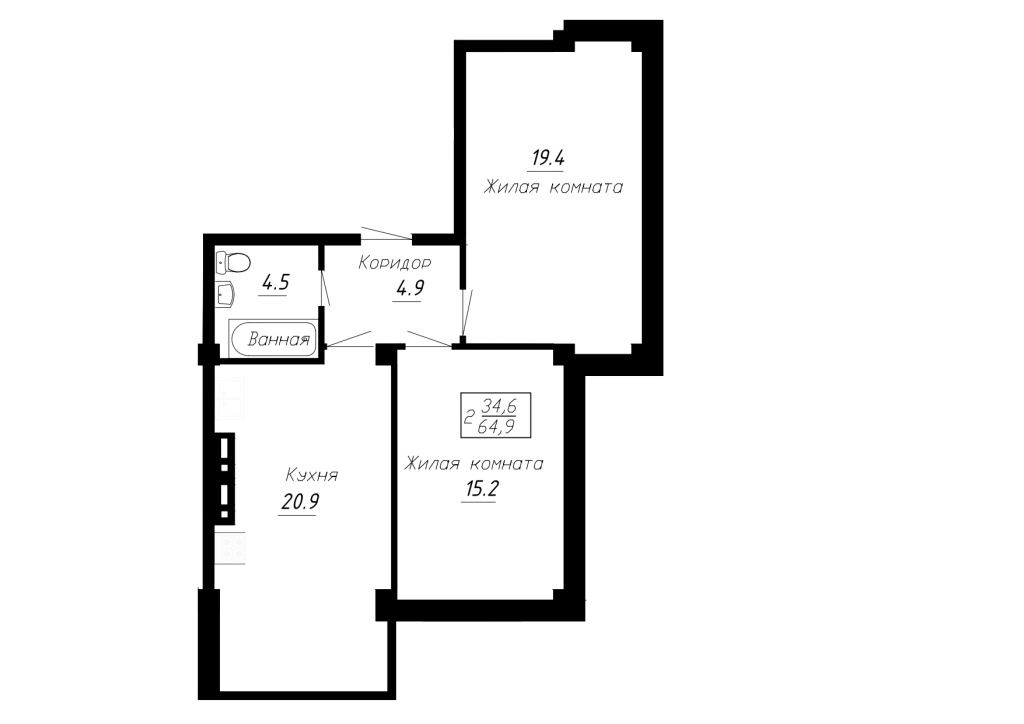 ЖК Речной бриз 2-комнатная квартира 64,9 кв.м ЖК Речной бриз 2-комнатная квартира 64,9 кв.м